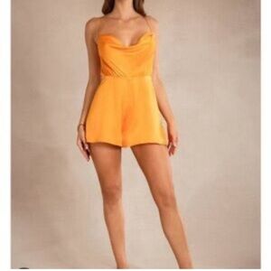 Meshki Orange Romper